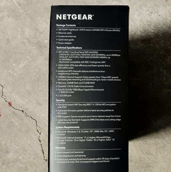 Brand New Sealed Netgear Nighthawk AX5 AX4200 WiFi 6 Router - RAX43 - Picture 4 of 8